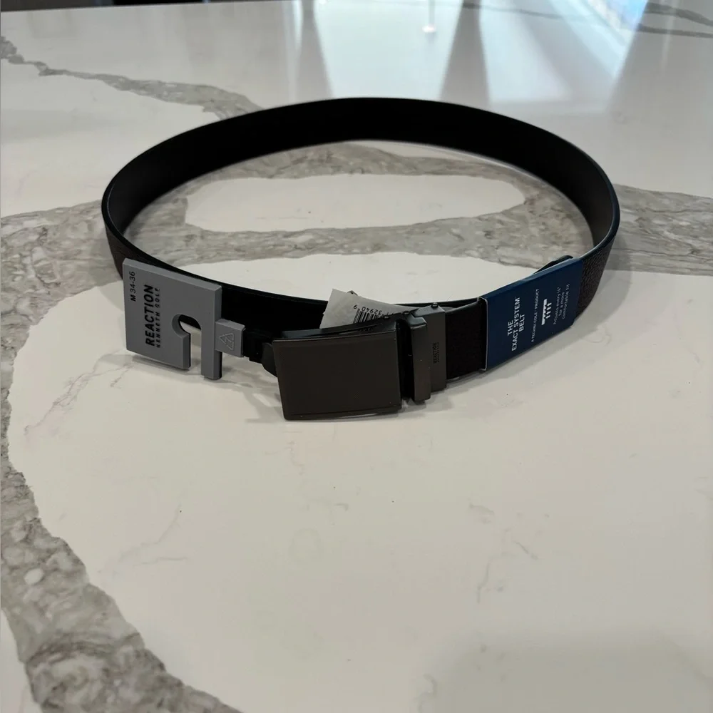NWT Kenneth Cole reaction‎ Black/ Brown reversible belt size(M) 34/36